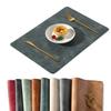 Univo Colors Placemats, High-Quality PU Leather, Nordic Style, Water-Repellent, Stain-Resistant, Insulating, Non-Slip, Washable, Easy To Clean,