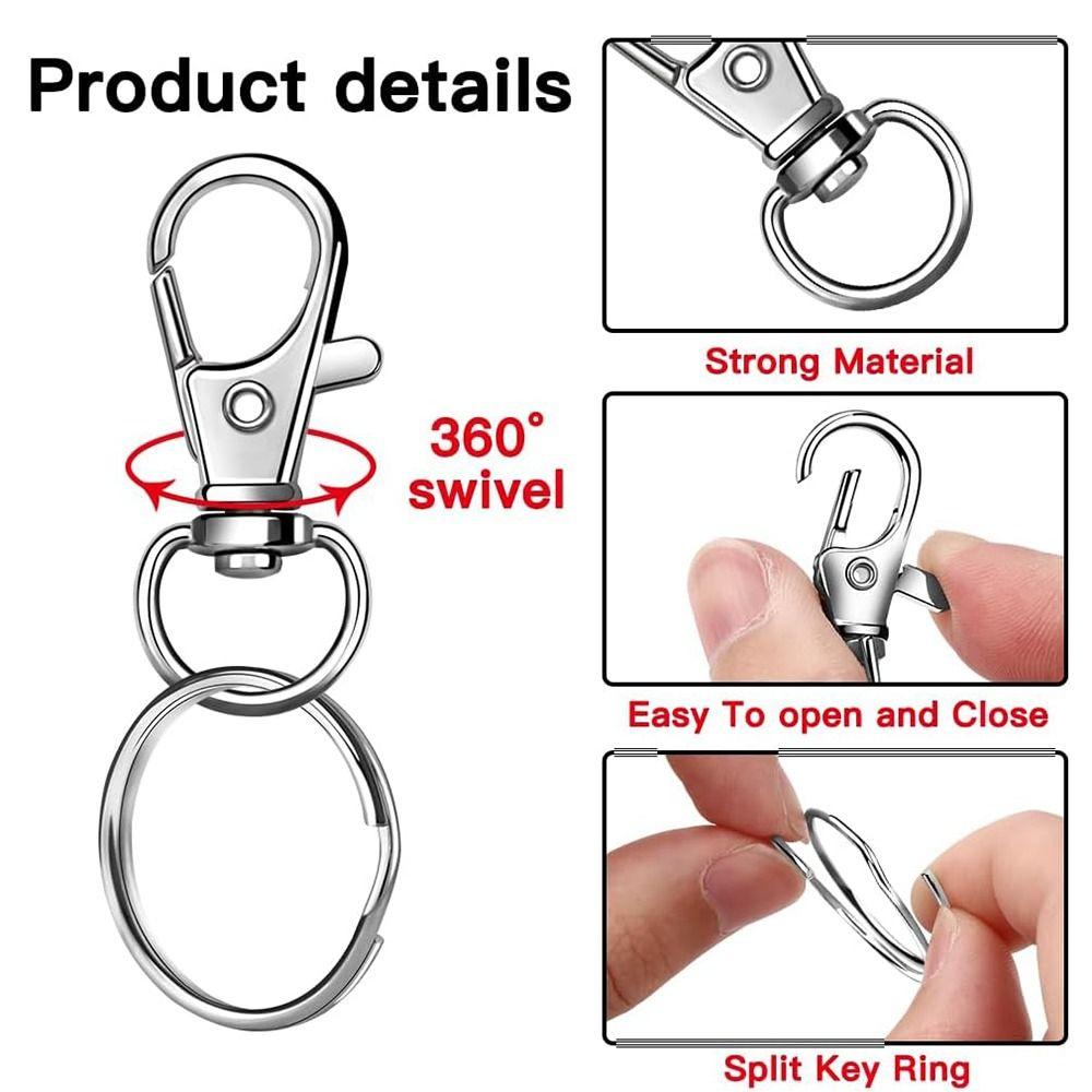 265 шт. Набор для изготовления брелоков с поворотными карабинами, соединительные кольца, набор для рукоделия, материалы для брелоков