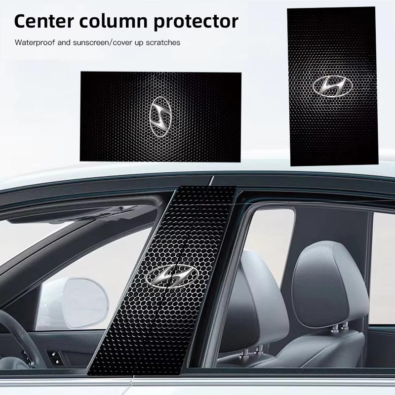 Car Decor Stickers B-Pillar Center Column Decals for Hyundai Sonata Santa Fe IX35 I20 I30 I10 I40 Accent Tucson Kona Elantra AD1