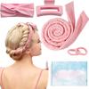 1 Set No Heat Hair Curling Strap Headband Claw Clip Rubber Band Women Overnight Sleeping Hair Curler Soft Hair Roller Strap Long Hair Curling Styling