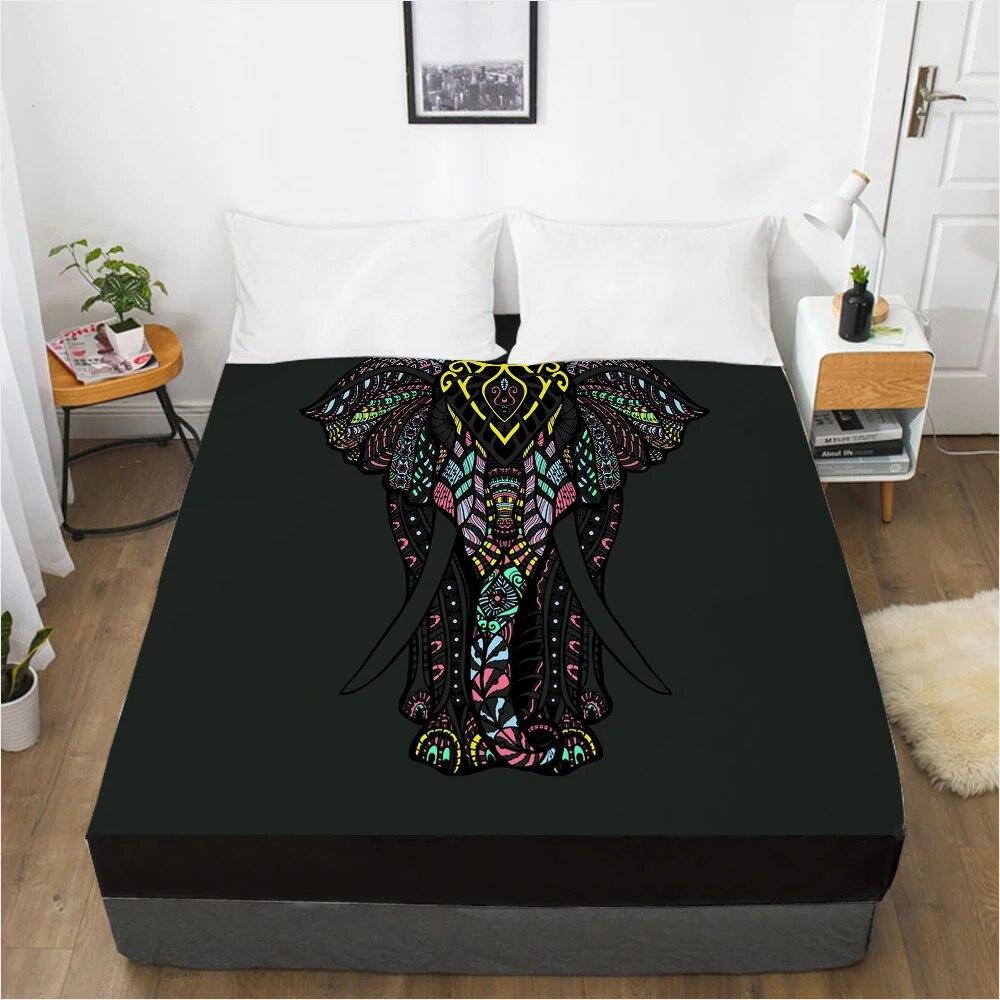 Customize Fitted Sheets Mattress Cover With Elastic Band 3D Bedsheet Linens 160x200 90x200 Bed Sheet Bedding Bohemia