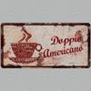 Metal Tin Signs Coffee License Plate Vintage Metal Plaques Retro Tin Plate for Cafe Kitchen Home Living Room Door Wall Art Decor