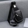 Chest Bag Genuine Leather Stylish Youth Korean Casual Shoulder Crossbody Men's Bag