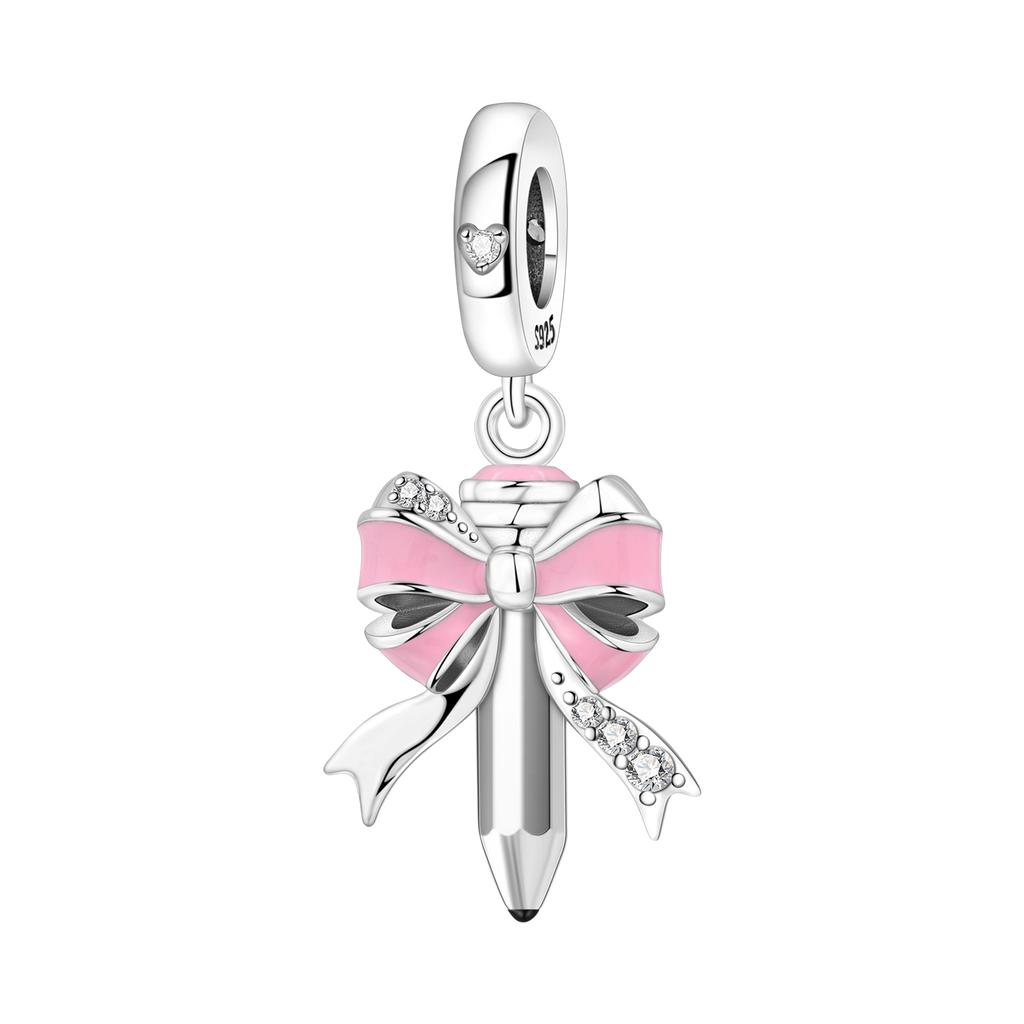 925 Silver Music Rock Pendants Bracelet Charms DIY Jewelry Party Beads Exquisite Festival Gifts Accessories for Women Men