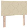 Box Spring Bed with Mattress Cream 120 x 200 cm Fabric