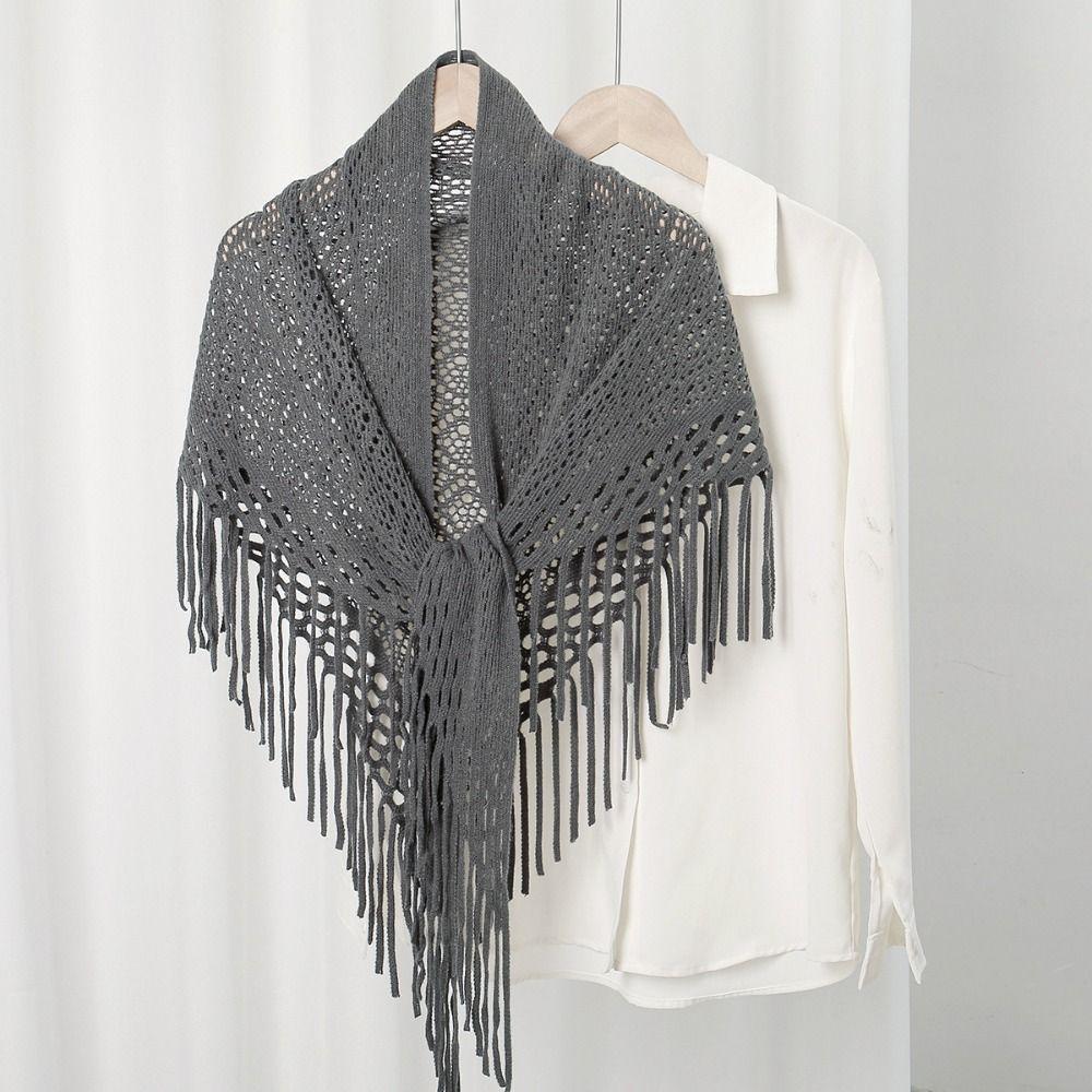 Wraps Knitted Triangle Scarf Cloak Fart Curtain Elegant Waistband Women