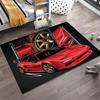 Красный JDM Спортивный Автомобиль Комикс Рамка Печатная Зона Ковер Нескользящий Прямоугольный Напольный Коврик Автомобильный Вентилятор Декор для Игровой Комнаты Гостиной Спальни