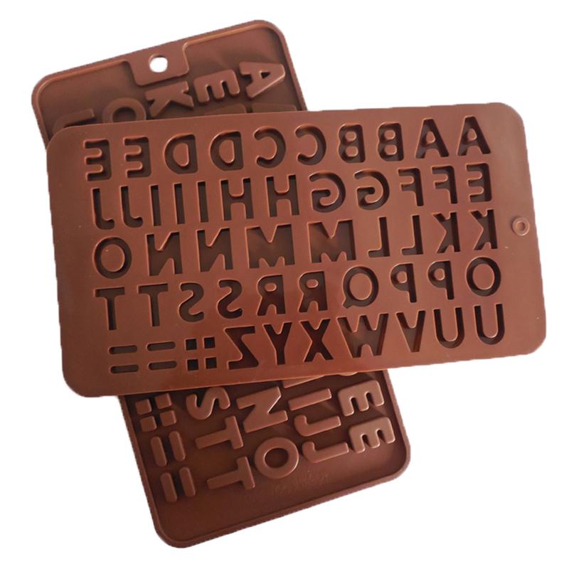 1 шт. Английские буквы и цифры Силиконовые формы для шоколада Буквы Печенье Конфеты Торты Украшения Наружная посуда