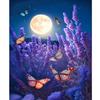 Frame Butterfly Painting By Numbers For Adults Beginner Kits Moon Night Lavender Flowers Paint On Numbers For Home Art Crafts 40x50cm