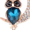 Owl Faux Crystal Brooch Cute Vintage Fashion Dress Coat Accessories Jewelry Sturdy Brooch Pin for Women