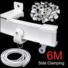 6 Meter  Curtain Track Rail Flexible Cuttable Bendable Side Clamping For Curved Straight Windows Pole Accessories