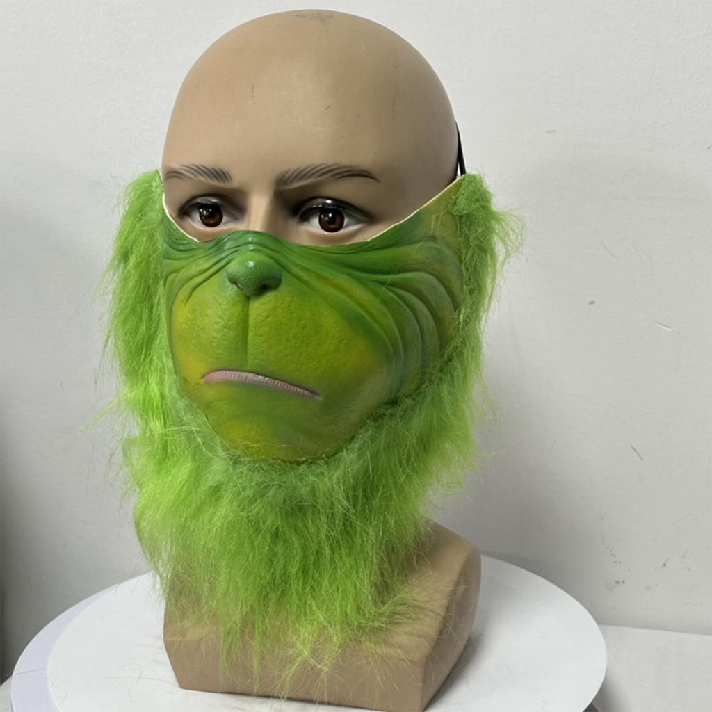 Рождественская зеленая маска на пол-лица из латекса