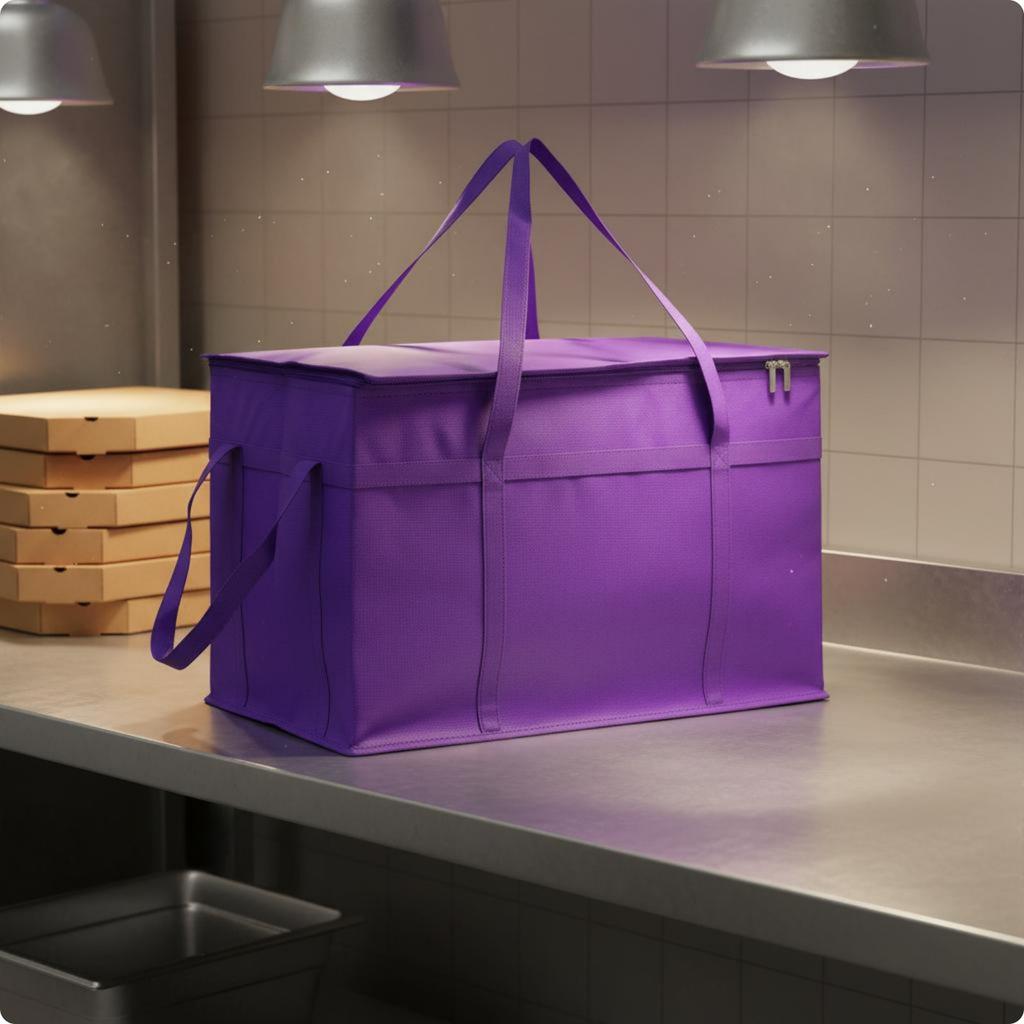 Pie Delivery Bag 3-Tier Insulation Insulated Food Delivery Bag Large Thermal Tote Waterproof Long-Lasting for Outdoor Meal