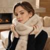 Imitation Mink Fur Long Faux Fur Scarf Warm Shawl Wrap Elegant Fluffy Scarf  Fashion Girls