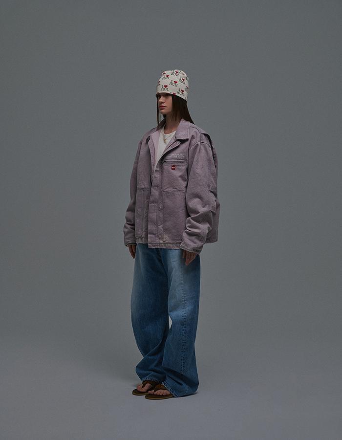 Sunday Fruit Market Square Apple Washed Jacket Lavender