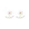 S925 Silver Needle Floral Pearl Earrings for Women - Elegant Design