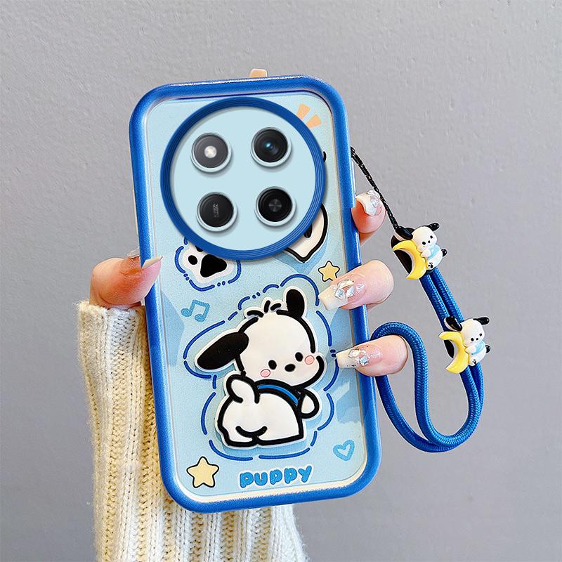 KEYSION Противоударный чехол для Honor X9c 5G с ремешком, мягкий силиконовый милый 3D-чехол для телефона с мультяшной куклой для Huawei Magic 7 Lite 5G