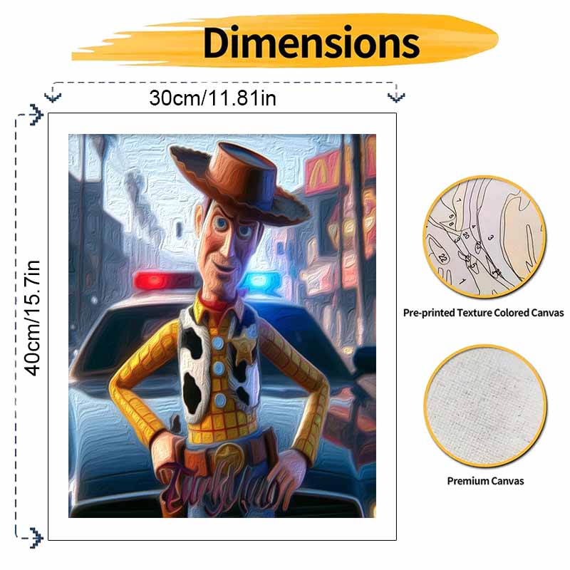 Disney Sheriff Woody oil painting art painting kit handmade diy gift home decoration wall art decor aesthetic room decor modern classic