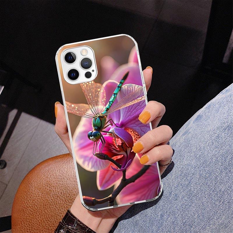 Красивый чехол для телефона с принтом Стрекозы для энтузиастов Для iPhone 17 Air 16 Pro Max 16E 15 + 14 Plus 11 12 13 Mini 7 8 SE Подарок Печатная крышка F