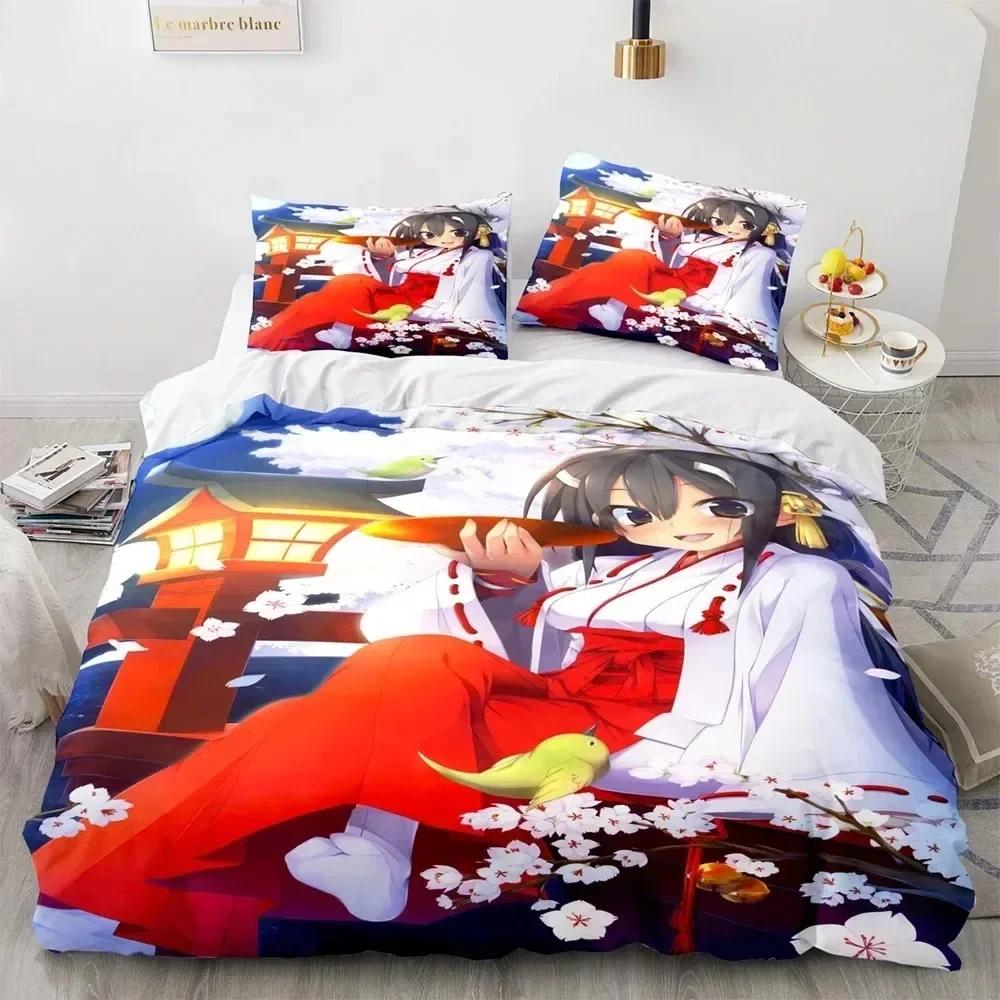 3D Print Anime Kawaii Sexy Girl Comfortable Duvet Quilt Cover Pillowcase Bedding Set Children Bedroom Decoration Home Textile