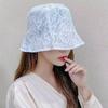 Women's Lace Fisherman Hat Spring and Summer Fashion Transparent Bucket Hat Korean Style Elegant Pattern