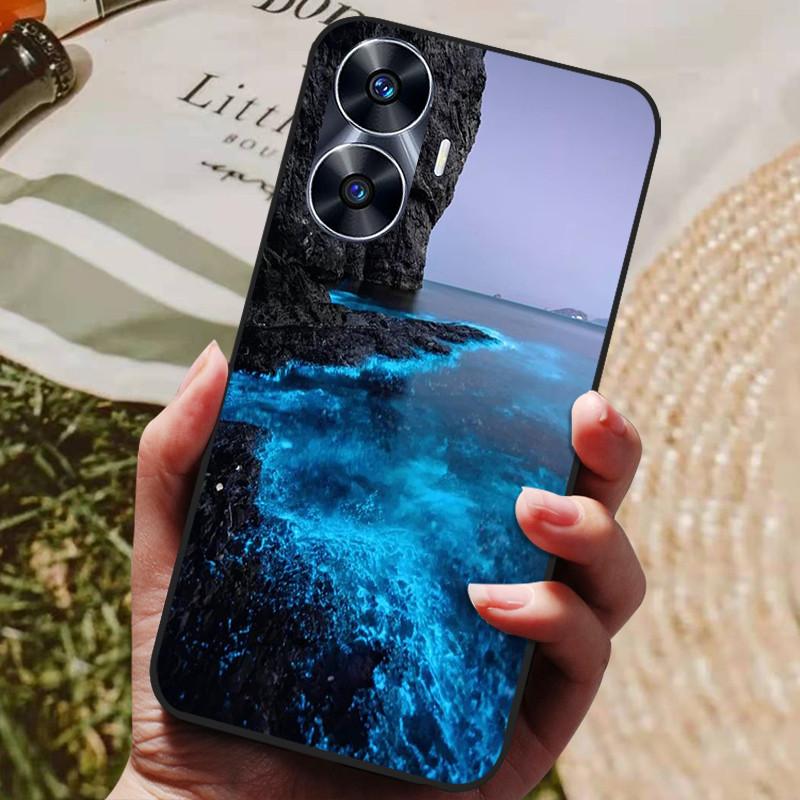 Для Realme C55 Чехол Силиконовый Мягкий ТПУ Задняя крышка для Oppo Realme C55 Глобальный Чехлы для телефона Realme C 55 4G 6.72" Защитный Чехол-накладка сумки
