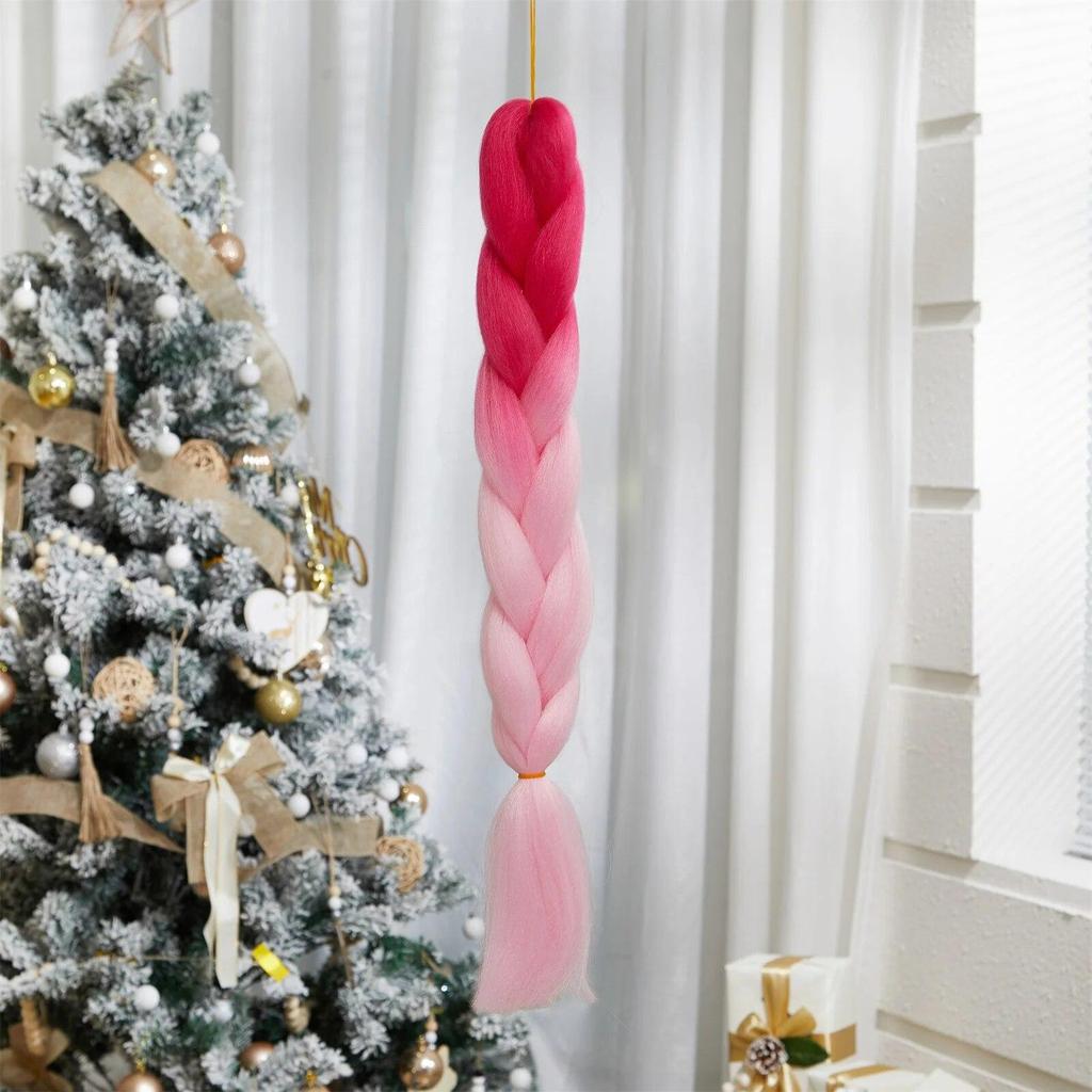 ALAN EATON Синтетические наращивания волос радужного цвета Jumbo Braid 24 дюйма, высокотемпературные волокна для наращивания волос, вязаные крючком своими руками