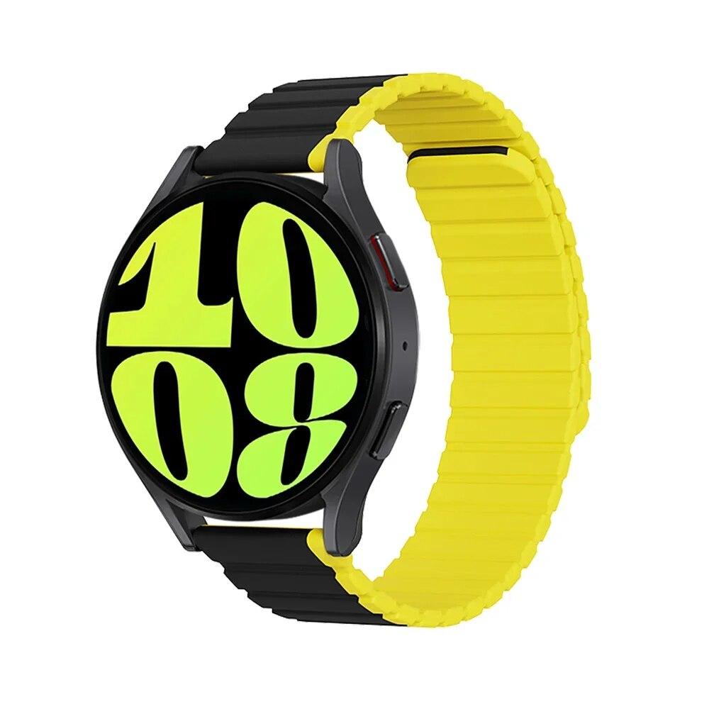 Ремешок 20 мм 22 мм для Samsung Galaxy Watch4 5 6 40/44 мм Классический 42/43/46/47 мм Магнитный силиконовый браслет Amazfit GTS 2 4 мини-ремешок