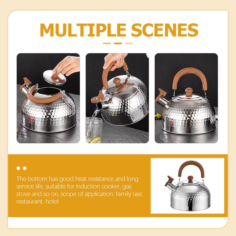 4L Whistling Stovetop Tea Tea Kettle Kettle Stovetop Tea Kettle Water Boiler Kettle Stainless Steel Water Boiler with Handle
