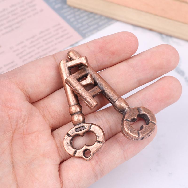 Игрушки для снятия стресса Тест на мозг Игрушка-ключ для замка Развитие Сплав Брелок для ключей Игра-головоломка Детский тест на Iq для мышления Ключ-головоломка