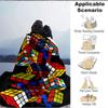 1Pc Rubik'S Cube Puzzle Blanket Soft And Comfortable Casual Warm Camping Travel Christmas Halloween Xmas Gift M92483