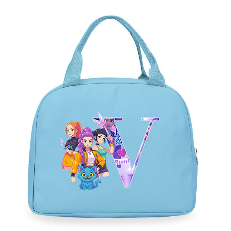 Детские Девочки Kpop Руми Зои Мира Дерпи Саджабойс С Принтом Студенческие Водонепроницаемые Сумки для Еды Ланч-бокса Повседневные Сумки