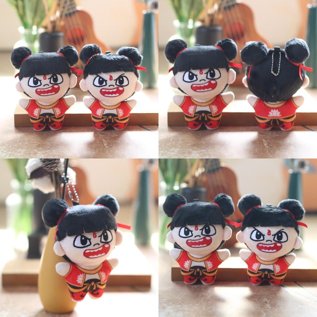 Stuffed Plush Nezha Doll Keychain Toy Backpack Decor Gift For Kids Girls Boys