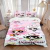Powerpuff Girls Adventure Print 3Pcs Bedding Setduvet Cover With 2 Bedropillowcase Home Birthday Gift