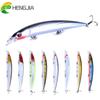HENGJIA 8pc Minnow Fishing Lure with 3D Eyes Hook Bionic Pike Bass Bait Fishing Tool