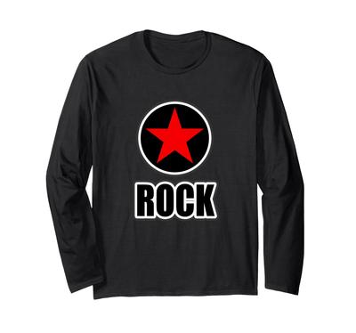 Звездный Узор ROCK [Звезды Рока] (красный) [Музыка] Концертный костюм для группы Крутая стильная футболка с длинным рукавом