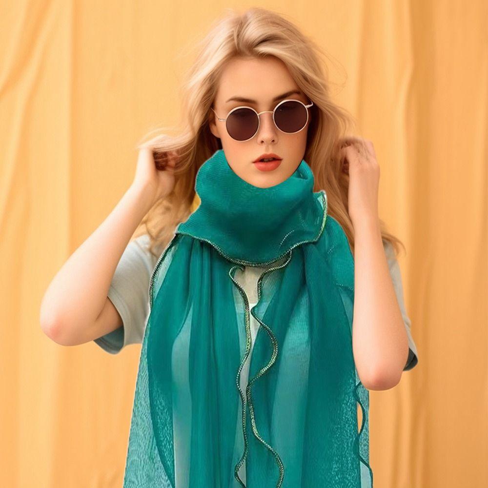 Sunscreen Head Wraps Neckerchief Headband Air Conditioner Shawl Hijab Scarf Summer