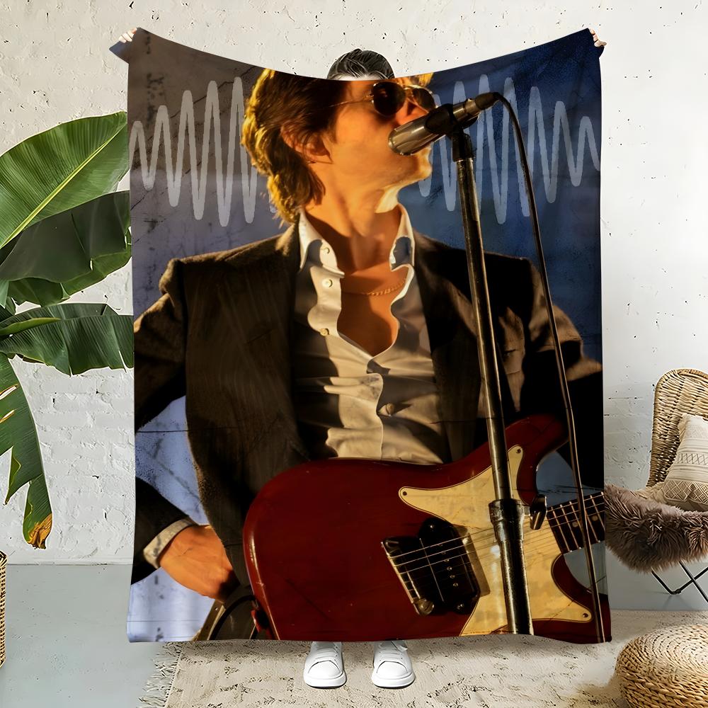 Music A-Arctic Monkeys Throw Flannel Throw Blanket,Bed Home Office Nap Blanket Travel,Camping,Picnic Blanket Soft Decor