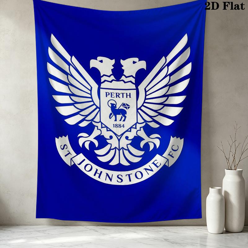 St Johnstone FC Wall Tapestry Aesthetic Wall Hanging Printed Fabric Blanket Decorative Tapestries for Bedroom Living Room Home Decor