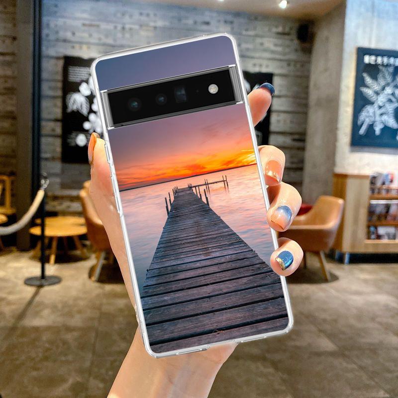 Море голубое небо пляж для Google Pixel 8 7 6 Pro 6A 5 4 5A 4A 3A XL 5G чехол для телефона силиконовый противоударный мягкий прозрачный чехол Fundas