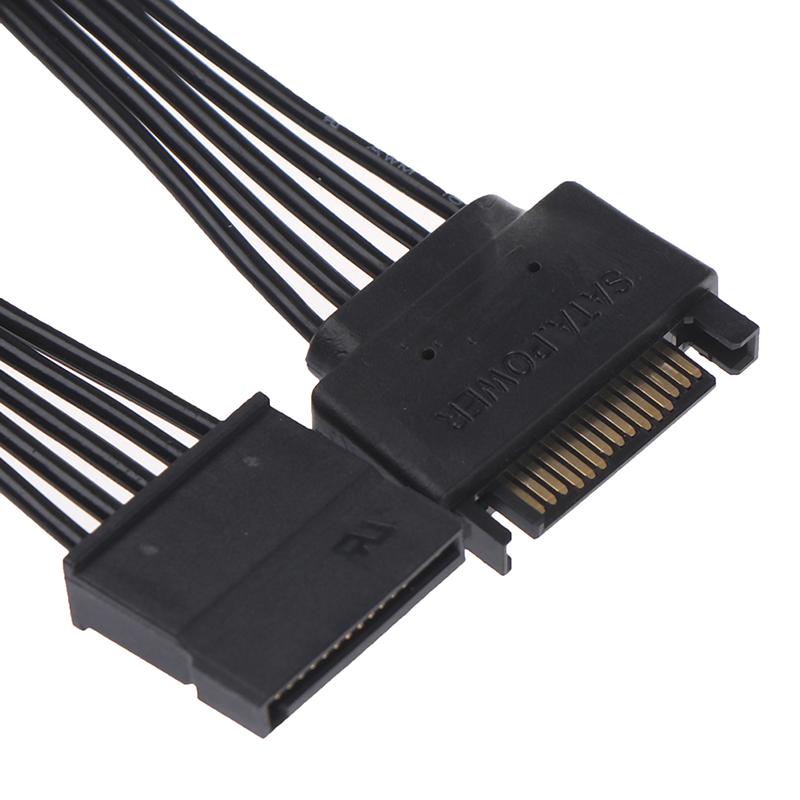 30Cm Sata 15Pin Male To Female Power Cable Hdd Ssd Power Supply Cable