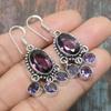 Amethyst Gemstone Handmade Solid 925 Sterling Silver Jewelry Earring For Her