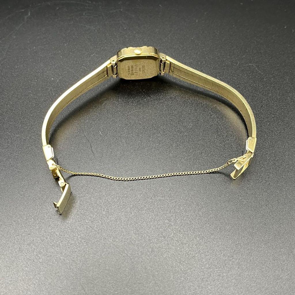 [Б/У] Рабочие золотые часы SEIKO, на батарейке, женские, B99