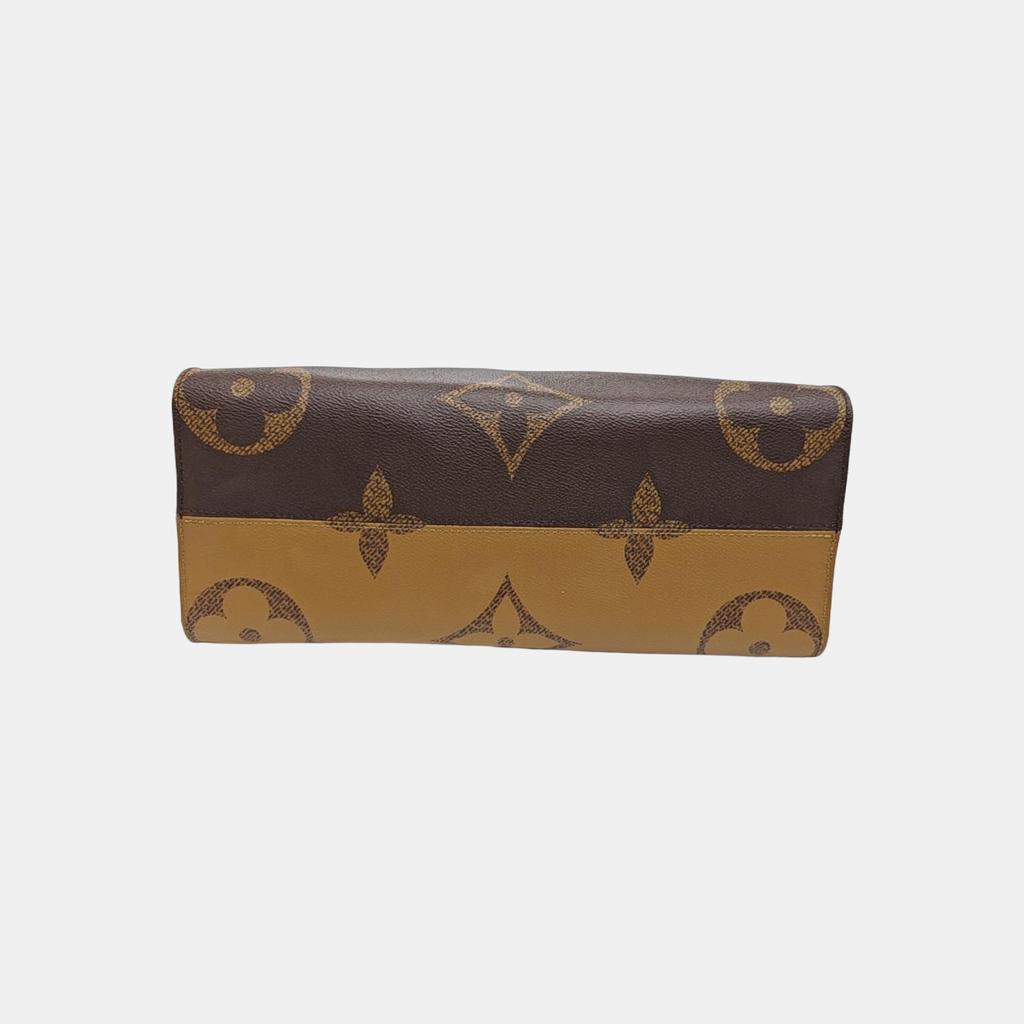 [Pre-Owned] Louis Vuitton Onthego MM 'Brown Giant Monogram/Brown Monogram Reverse Canvas' - Very Good #1NT9LBC