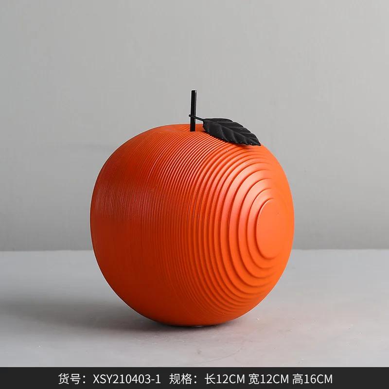 High-end Line Apple Pear resin Crafts Black White Decoration Creative Living Room Countertops Fruit Sculpture Home Decor Gift