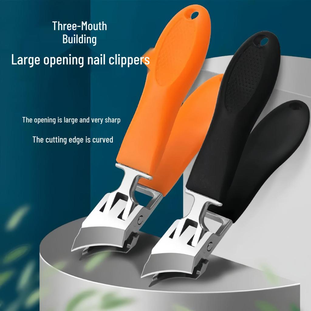 Large Anti-Splash Oblique Nail Clippers for Thick and Ingrown Nails - Household Pedicure Tool
