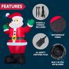 JOYFY 6 футов Рождественский надувной Санта с мешком подарков Надувные рождественские украшения для рождественского двора сада газона зимние украшения