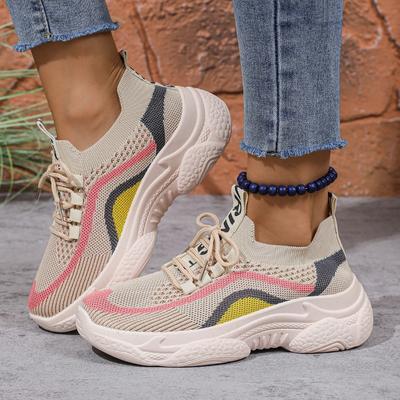 Мода 2025 Новые сетчатые спортивные туфли для женщин Нескользящая женская обувь Универсальные Легкие Мягкая подошва Дышащие Повседневные Кроссовки для бега