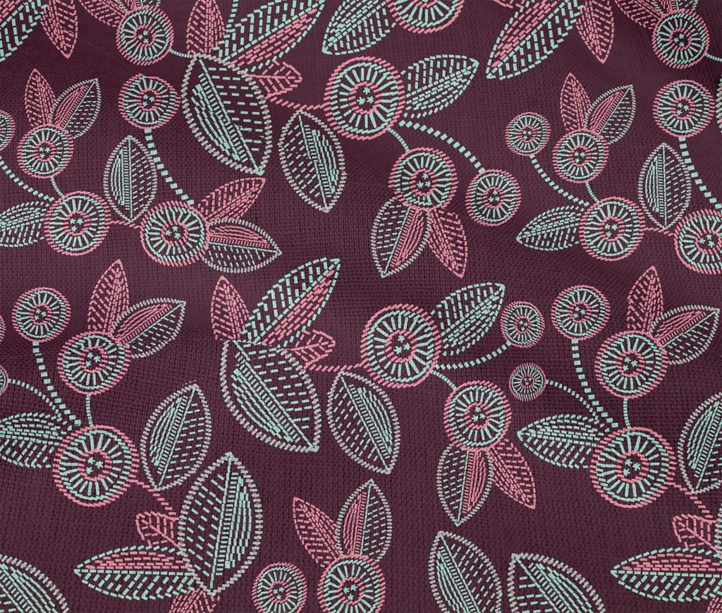 oneOone Гибкая хлопковая ткань с листьями и цветочными художественными принтами на ткани размером 40 дюймов в ярдах