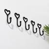 1/5PCS Home Decor Vintage Wall Mounted Cast Iron Coat Hooks Key Holder Heart Shape